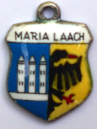 MARIA LAACH, Germany - Vintage Silver Enamel Travel Shield Charm